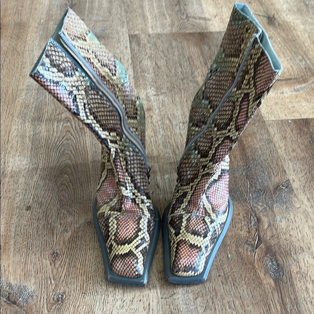 Snake Print Women's Boots